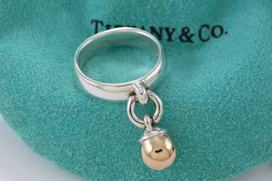 Tiffany & Co. Hardwear 18K Gold & Silver Dangle Ball Ring