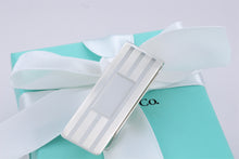 Load image into Gallery viewer, Tiffany &amp; Co. Mens Silver Stripe Monogram Money Clip
