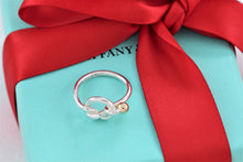 Load image into Gallery viewer, Tiffany &amp; Co. 18K Gold &amp; Silver Love Knot Hook Ring
