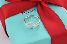 Load image into Gallery viewer, Tiffany &amp; Co. 18K Gold &amp; Silver Love Knot Hook Ring
