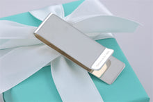 Load image into Gallery viewer, Tiffany &amp; Co. Mens Silver Stripe Monogram Money Clip
