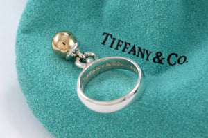 Tiffany & Co. Hardwear 18K Gold & Silver Dangle Ball Ring
