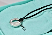 Load image into Gallery viewer, Tiffany &amp; Co. Elsa Peretti Large 17mm Eternal Circle Silk Cord Necklace
