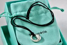 Load image into Gallery viewer, Tiffany &amp; Co. Elsa Peretti Large 17mm Eternal Circle Silk Cord Necklace
