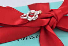 Load image into Gallery viewer, Tiffany &amp; Co. 18K Gold &amp; Silver Love Knot Hook Ring
