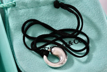Load image into Gallery viewer, Tiffany &amp; Co. Elsa Peretti Large 17mm Eternal Circle Silk Cord Necklace
