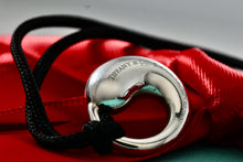 Load image into Gallery viewer, Tiffany &amp; Co. Elsa Peretti Large 17mm Eternal Circle Silk Cord Necklace
