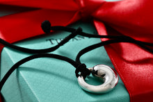 Load image into Gallery viewer, Tiffany &amp; Co. Elsa Peretti Large 17mm Eternal Circle Silk Cord Necklace
