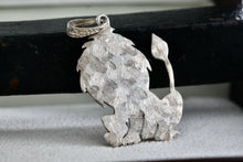 Load image into Gallery viewer, Sterling Silver Leo Lion Etched Pendant
