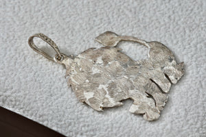 Sterling Silver Leo Lion Etched Pendant