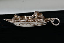 Load image into Gallery viewer, Sterling Silver Cruise Ship Boat Charm Pendant
