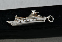 Load image into Gallery viewer, Sterling Silver Cruise Ship Boat Charm Pendant
