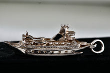 Load image into Gallery viewer, Sterling Silver Cruise Ship Boat Charm Pendant
