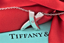 Load image into Gallery viewer, Tiffany &amp; Co. Paloma Picasso Silver &#39;&#39;X&#39;&#39; Diamond Necklace
