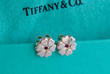 Load image into Gallery viewer, Tiffany &amp; Co. Paloma Picasso Pink Sapphire Crown of Hearts Stud Earrings
