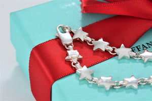 Tiffany & Co. Silver Chain of Stars Link Bracelet