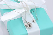 Load image into Gallery viewer, Tiffany &amp; Co. Silver Small Filigree Keyhole Heart Necklace
