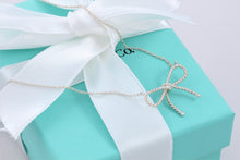 Load image into Gallery viewer, Tiffany &amp; Co. Silver Twist Ribbon Bow Necklace
