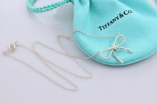 Load image into Gallery viewer, Tiffany &amp; Co. Silver Twist Ribbon Bow Necklace
