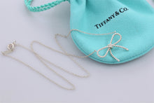 Load image into Gallery viewer, Tiffany &amp; Co. Silver Twist Ribbon Bow Necklace

