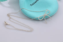 Load image into Gallery viewer, Tiffany &amp; Co. Silver Twist Ribbon Bow Necklace
