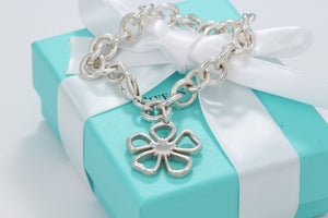 Tiffany & Co. Nature Silver Open Flower Bracelet