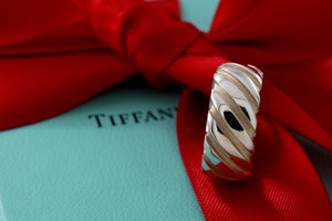 Tiffany & Co. Atlas Twist Groove Stripe Wide Band Ring