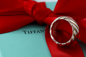 Tiffany & Co. Atlas Twist Groove Stripe Wide Band Ring