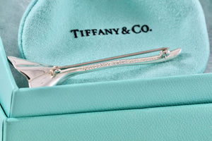 Tiffany & Co. Nature Silver Ginko Leaf Flower Pedal Brooch Pin