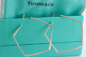 Frank Gehry Large Pentagon Hoop Earrings