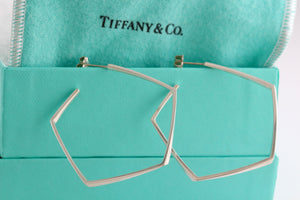 Frank Gehry Large Pentagon Hoop Earrings