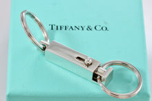 Load image into Gallery viewer, Tiffany &amp; Co. Large Rectangle Box Valet Double Key Ring Keychain Classic
