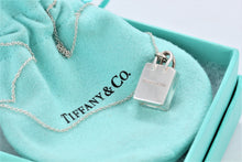 Load image into Gallery viewer, Tiffany &amp; Co. Silver Tiffany Shopping Bag Charm Pendant Necklace
