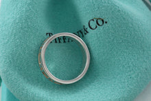 Load image into Gallery viewer, Tiffany &amp; Co. Atlas Silver Roman Numerals Narrow Thin Band Ring
