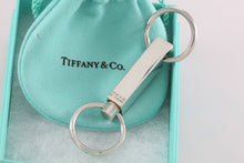 Load image into Gallery viewer, Tiffany &amp; Co. Large Rectangle Box Valet Double Key Ring Keychain Classic
