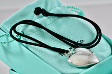 Load image into Gallery viewer, Tiffany &amp; Co. Silver Large Ziegfried Puffy Heart Silk Cord 18&quot; Necklace
