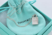 Load image into Gallery viewer, Tiffany &amp; Co. Silver Tiffany Shopping Bag Charm Pendant Necklace
