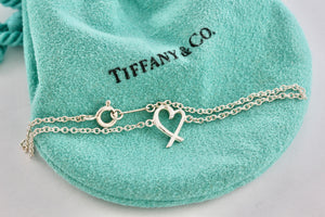 Tiffany & Co. Silver Paloma Picasso Small Loving Heart Chain Bracelet