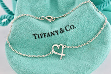 Load image into Gallery viewer, Tiffany &amp; Co. Silver Paloma Picasso Small Loving Heart Chain Bracelet
