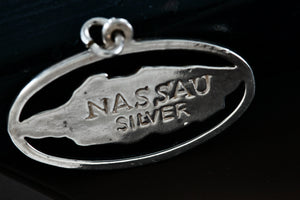 Sterling Silver Nassau Bahamas Island Charm Pendant