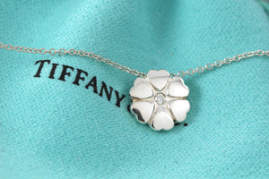 Tiffany & Co. Paloma Picasso Silver Crown of Hearts Diamond Necklace