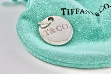Load image into Gallery viewer, Tiffany &amp; Co. Silver Pink Enamel &quot;T &amp; Co.&quot; Circle Disc Charm Pendant
