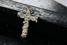 Load image into Gallery viewer, Sterling Silver Nugget Slider Cross Pendant Signed
