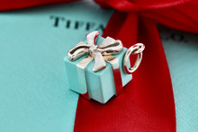 Load image into Gallery viewer, Tiffany &amp; Co. Silver Blue Enamel Giftbox Charm GERMANY
