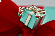 Load image into Gallery viewer, Tiffany &amp; Co. Silver Blue Enamel Giftbox Charm GERMANY
