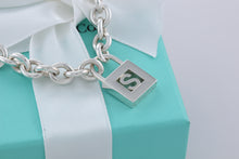 Load image into Gallery viewer, Tiffany &amp; Co. Silver Letter &quot;S&quot; Padlock Bracelet
