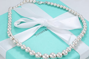 Tiffany & Co. Hardwear Silver Graduated Ball Beaded 16" Necklace