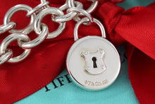 Load image into Gallery viewer, Tiffany &amp; Co. Silver Keyhole Circle Round Padlock Heavy Link 16&quot; Necklace
