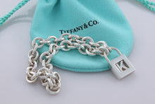 Load image into Gallery viewer, Tiffany &amp; Co. Silver Letter &quot;K&quot; Padlock Bracelet
