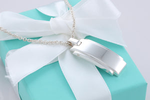 Tiffany & Co. Mens Silver Metropolis Bar Necklace